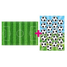 Set 2 topper per torta e muffin calcio compleanno