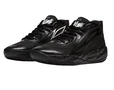 PUMA MELO MB.02 ''Oreo'' Black/White Basketball 379425-01  Youth 5.5