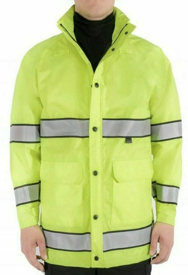 BLAUER 3XL ALL SEASON REFLECTIVE RAIN COAT JACKET B.DRY WATERPROOF HI-VIS 26950 - Image 2 of 4