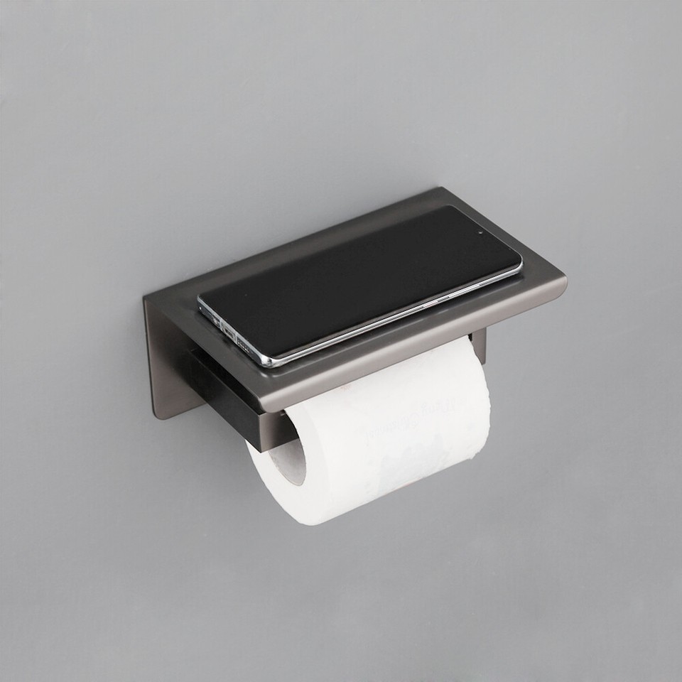 Bathroom Gun Metal Towel Rack/Toilet Holder/Shelf/Hook Wall Mount Accessories | eBay