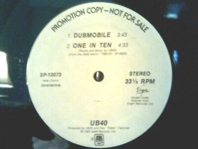 UB40 1983 12''  I'VE GOT MINE X 2 /DUBMOBILE/ ONE IN TEN