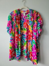 Vintage Oscar De La Renta Swimwear Coverup Colorful M