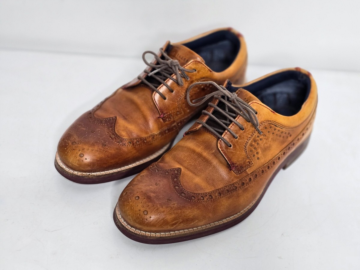 Ted Baker London Mition Wingtip Derby Color  Brown Leather Men\'s Size 12/45 Ted Baker London Mition Wingtip Mens Size 7 Brown Derby  main image 2