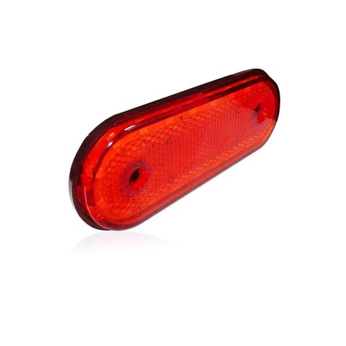 12v Oval 20 Led Red Rear Side Outline Marker Lamps Light Trailer Truck Lorry - Picture 5 of 9