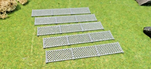 Industrie Metallzaun Zaun (5 Stück) Maßstab H0 1:87 aus 3D-Druck filigran - Picture 4 of 5