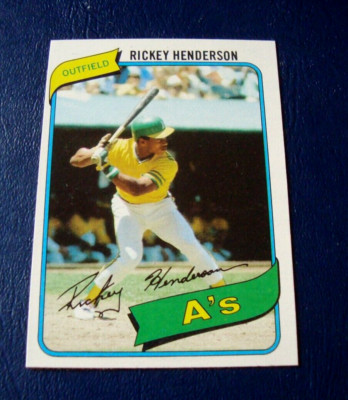 1980 Topps  #482 RICKEY HENDERSON  EX-MT-NM nice solid beauty OAKLAND A's (BB)