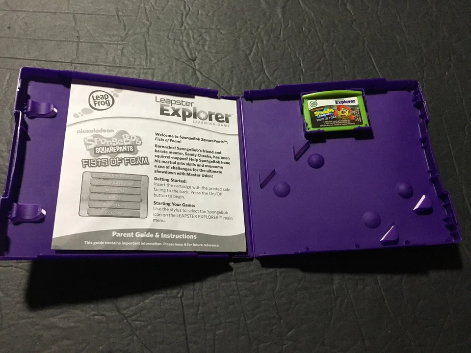 Leap Frog Leapster Explorer Game SpongeBob SquarePants Fists Of Foam Math - Image 4 of 4