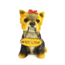 Shih Tzu Welcome Sign Figurine Collectible Dog Statue Home Decor