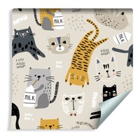 10M Vlies Tapete Rolle Kinderzimmer Tiere Kleine Katzen Punkte Kugeln Xxl 408