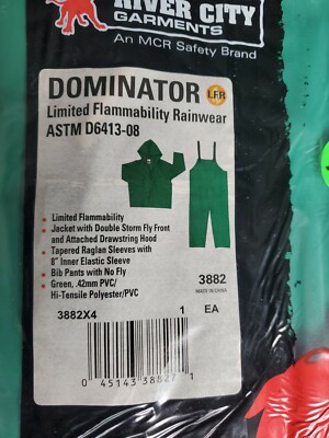 River City Dominator Limited Flammability Rain Wear 2 piece set 4XL 3882X4  4XL 