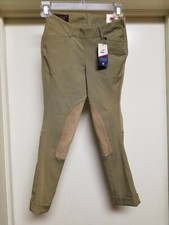 SALENWT $90 ARIAT Girls All Circuit Jod Size 6R Khaki Side Zip english breec