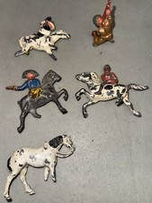 5 Manoil Barclay Lead Toy Masked Cowboy Horse, Indian, Cavalry, Soldier