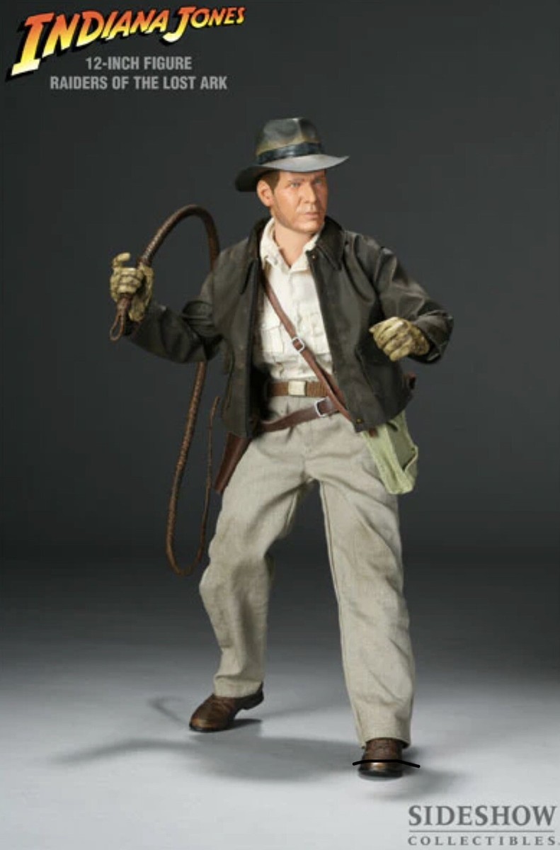 08'SIDESHOW/INDIANA JONES“Ver, RAIDERS” Sideshow Collectibles Indiana Jones Action Figure — NIB