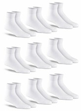 9 Pair Jefferies Socks Mens White Quarter Ankle Sport Cotton Seamless Low Cut