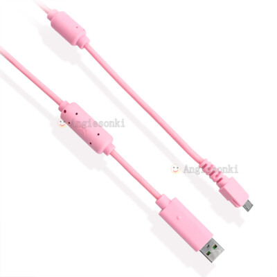 Neu USB-Kabel pink für PS4 Gaming Controller Gamepad Razer Raiju ergonomisch 