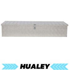 39"X13"X11" CHROME ALUMINUM PICKUP TRUCK TRUNK BED TOOL BOX TRAILER STORAGE+LOCK