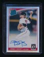 JIMMIE SHERFY 2018 DONRUSS OPTIC RATED ROOKIES SIGNATURE HOLO RC AUTO