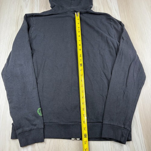 Marine Layer Hoodie Herren Medium schwarz Baumwolle Stretch gefüttert Taschen durchgehender Reißverschluss - Bild 10 von 10
