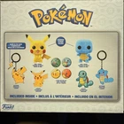 Funko Pop! Pokémon Pikachu & Squirtle Flocked w/ Keychains, Pins NEW & MINT