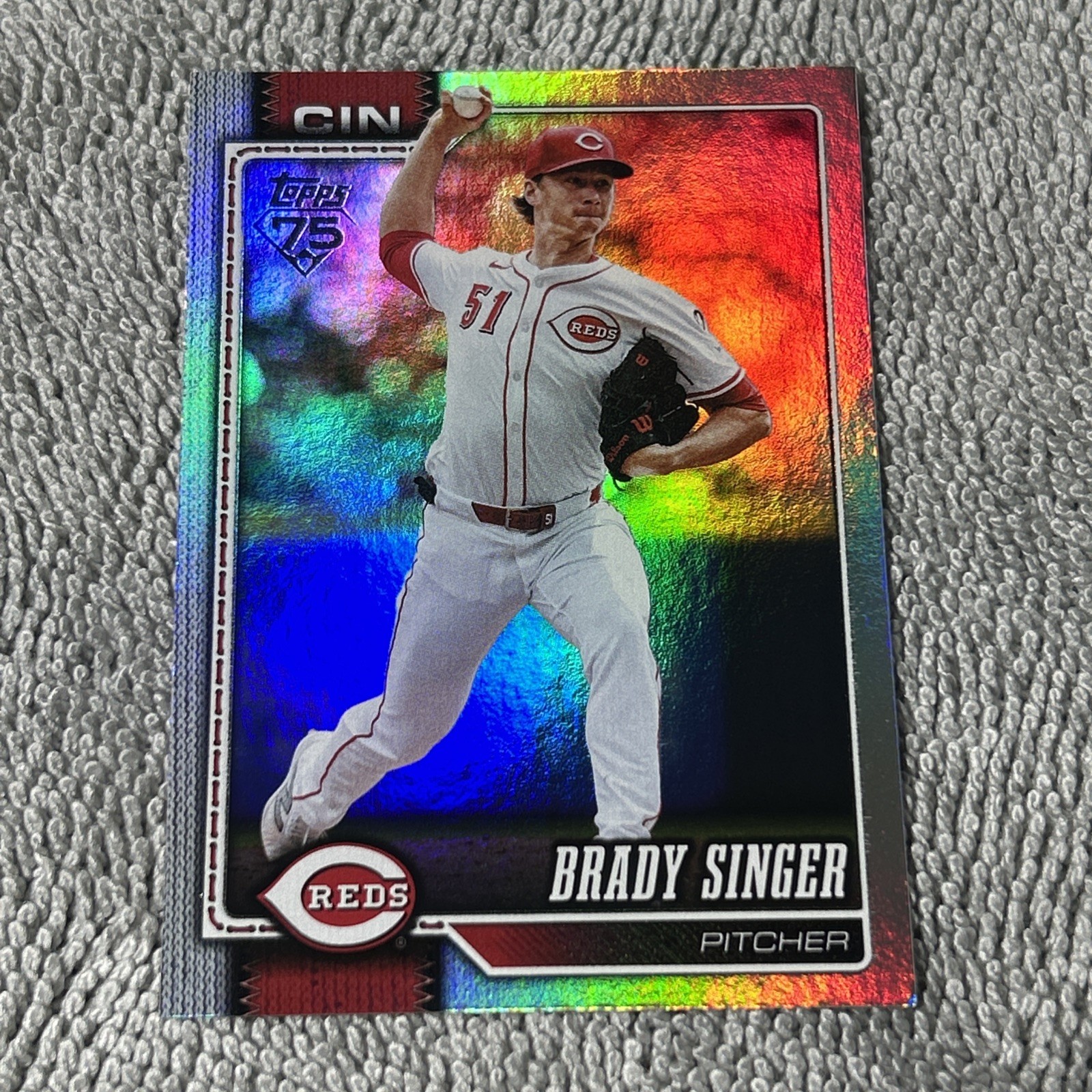 2026 Topps Series 1 Baseball Brady Singer Rainbow Foil REDS #282