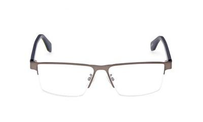 Adidas OR5055 009 Silver/ Blue Square Semi Rim Eyeglasses Frame 55-14-145 RX