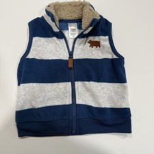 Carter  s fleece striped vest boys 9 to 12 months