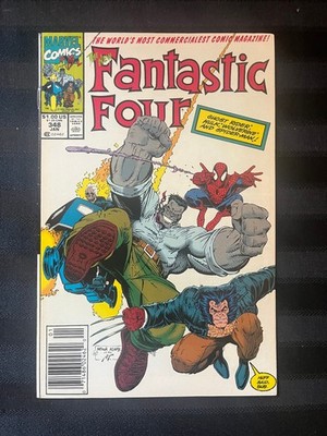 Fantastic Four #348 (Marvel Comics January 1991) VF+ Wolverine Hulk Ghost Rider