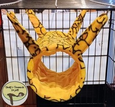 Hunty's cosy Large Fleece Lined Tunnel hammock Chinchilla ,ferret,rat,G.pig,degu