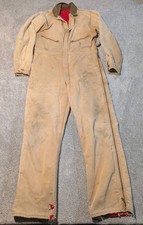 Vintage Carhartt Coveralls Mens 42 Long Quilted Insulated 1950s Gripper Zipper