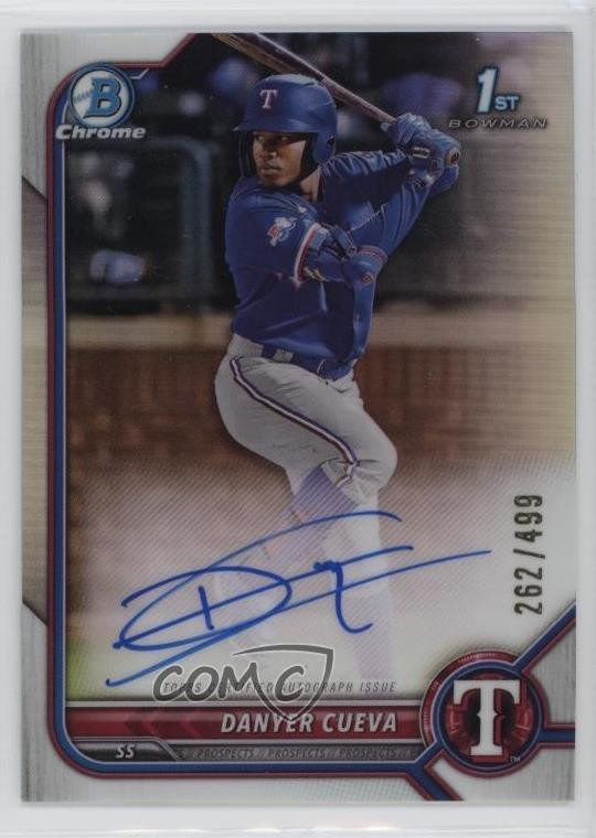 2022 Bowman Chrome Prospect Refractor 262/499 Danyer Cueva #CPA-DCA Auto 0s9t
