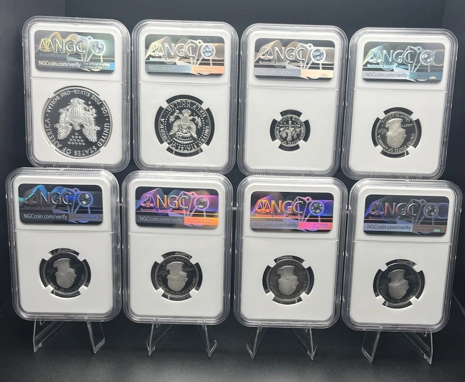 2018-S Silver Proof Set NGC PF 69 Ultra Cameo First Day of Issue, 8pc - Image 2 of 2