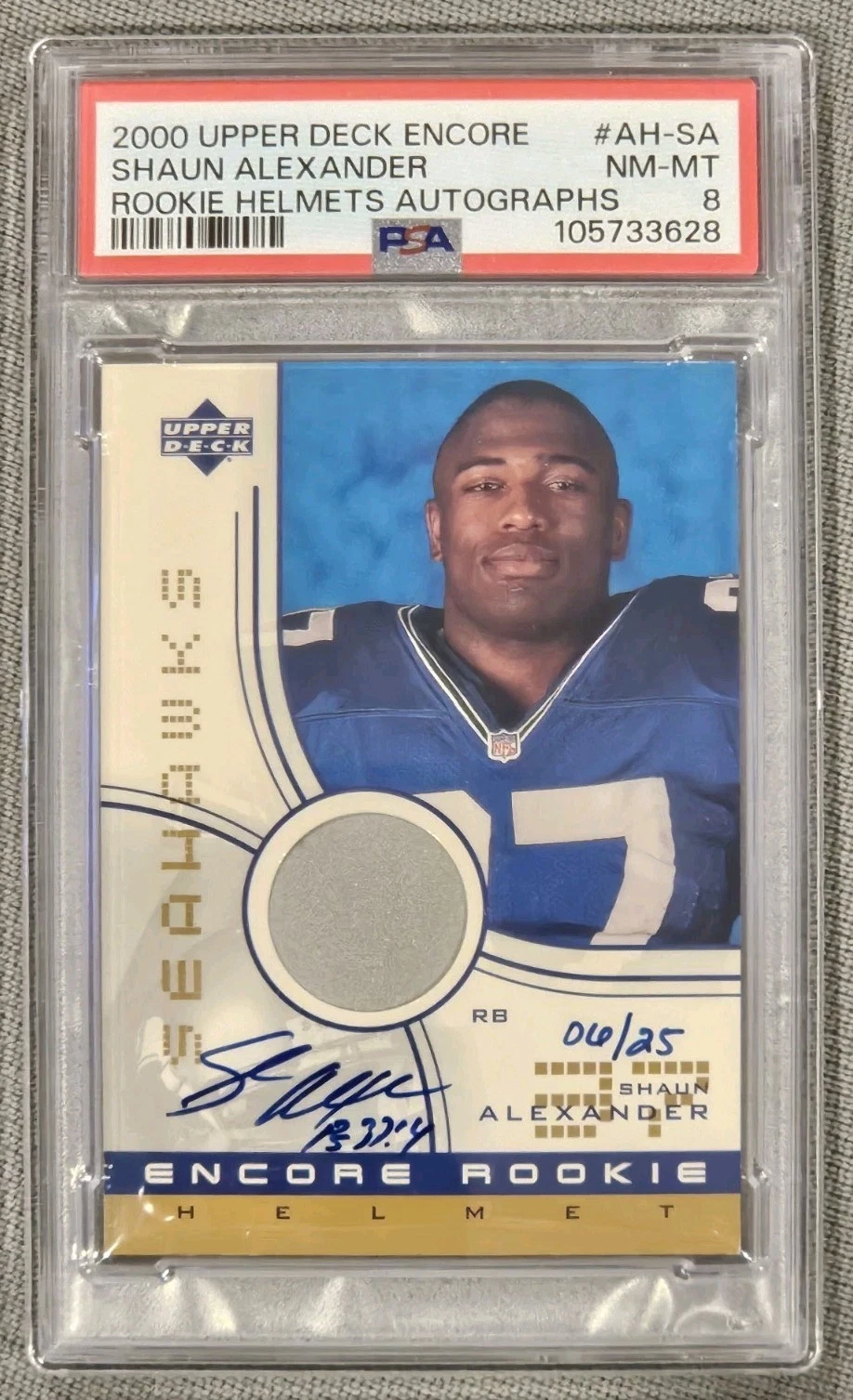 Shaun Alexander Upper Deck Encore Rookie Helmets Autographs #AHSA Base