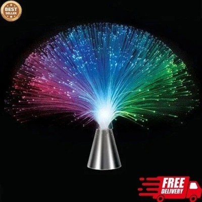 LED mehrfarbig wechselnde Glasfaser Brunnen Nacht Haus Licht Lampe Geschenk