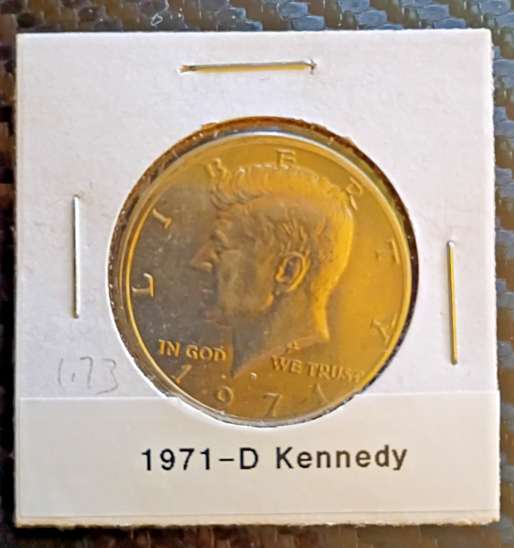 1971-D Kennedy Half Dollar Denver Mint 50¢ US Coin Circulated Clad