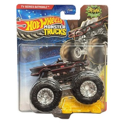 Mattel - Hot Wheels Monster Truck - CLASSIC TV SERIES BATMOBILE & CRUSHED CAR