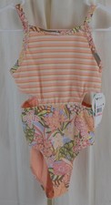 Roxy Girls' One-Piece Swimsuit with UPF 50 Sun Protection Multicolor Size 10