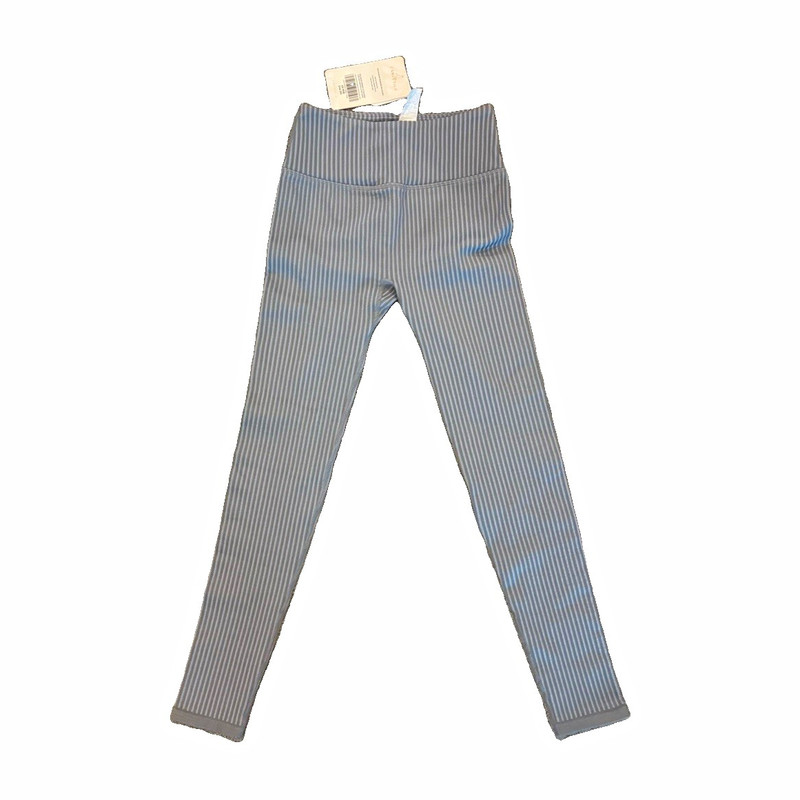 Fabletics High-Waisted Seamless Rib Leggings Gray Women’s S Ankle