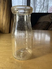Vintage Fairmont Dairy Half Pint Milk Bottle, Embossed.