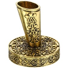 NUOBESTY Retro Metal Single Pen Holder for Desk 4.00X3.50X3.50CM, Golden