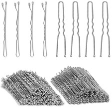 Silver Bobby Pins, AITRAI 200Pcs Sliver Hair Pins Kit Grey Bobby Pins for Gray H