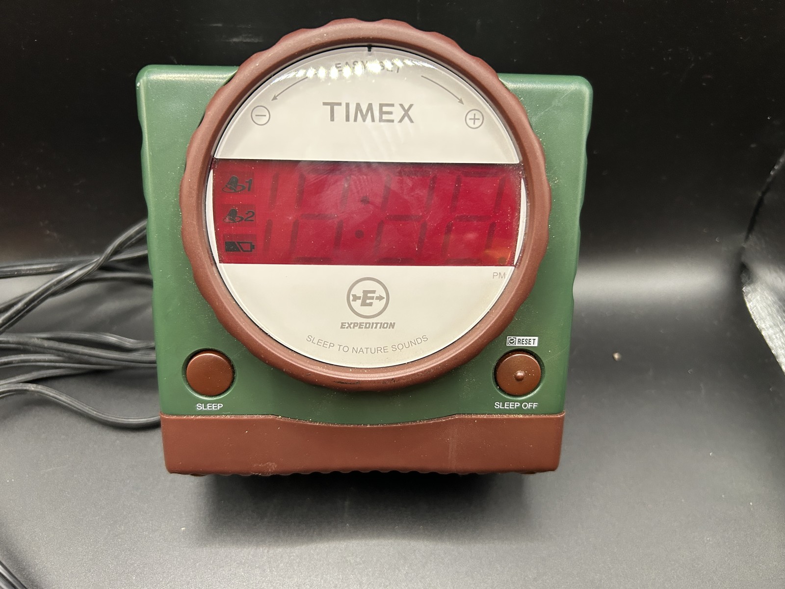 Timex Expedition T155Q Easy Set Dual Alarm Clock with Nature Sounds & LED