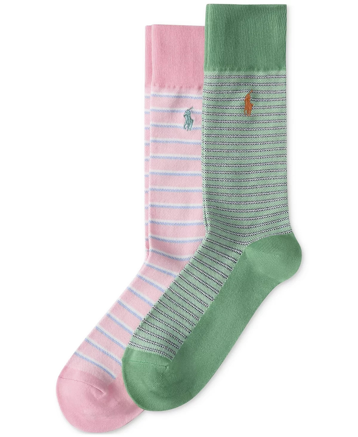 Polo Ralph Lauren Mens Big and Tall Oxford Stripe Socks Multi Sock Sz 13-16 4790₽