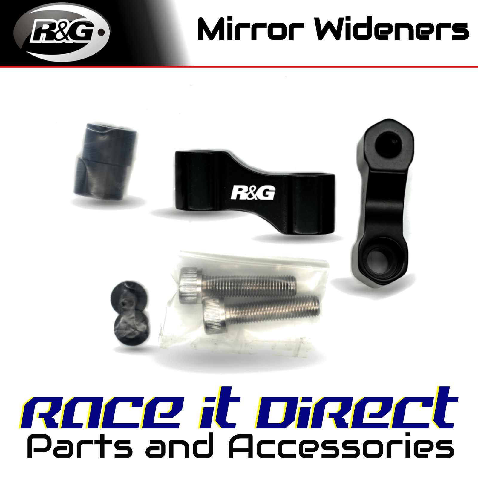 Mirror Wideners for KTM 990 Duke 2024 H=50mm RH R&G