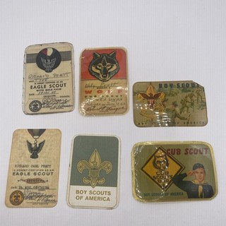 Boy Scouts Membership Cards Vintage Lot of 6 1962 1971 Cub Wolf Eagle