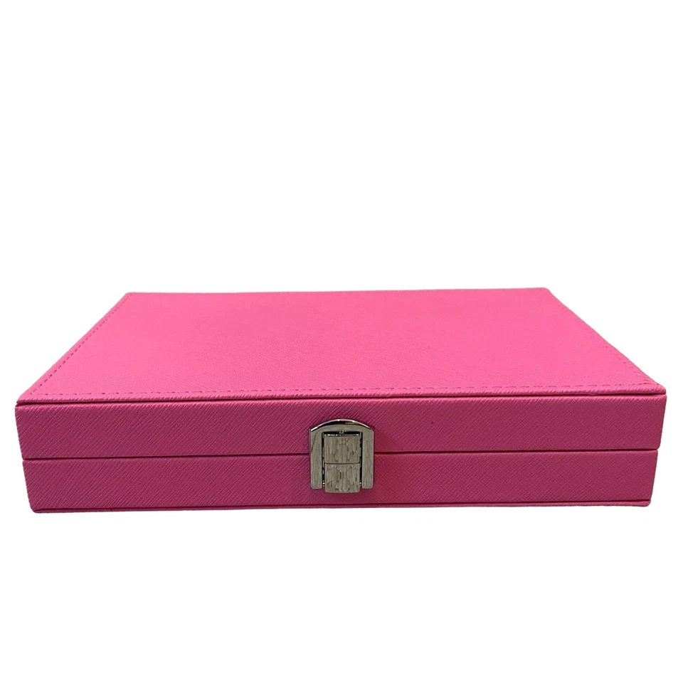 BROUK & CO Ellen Dominoes Travel Set in Posh Hot Pink Vegan Leather NEW In Box - Image 4 of 4