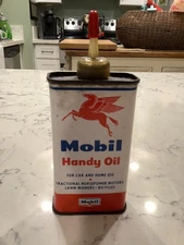 Vintage Mobil Handy Oiler Oil Can Pegasus Horse Gas Advertising