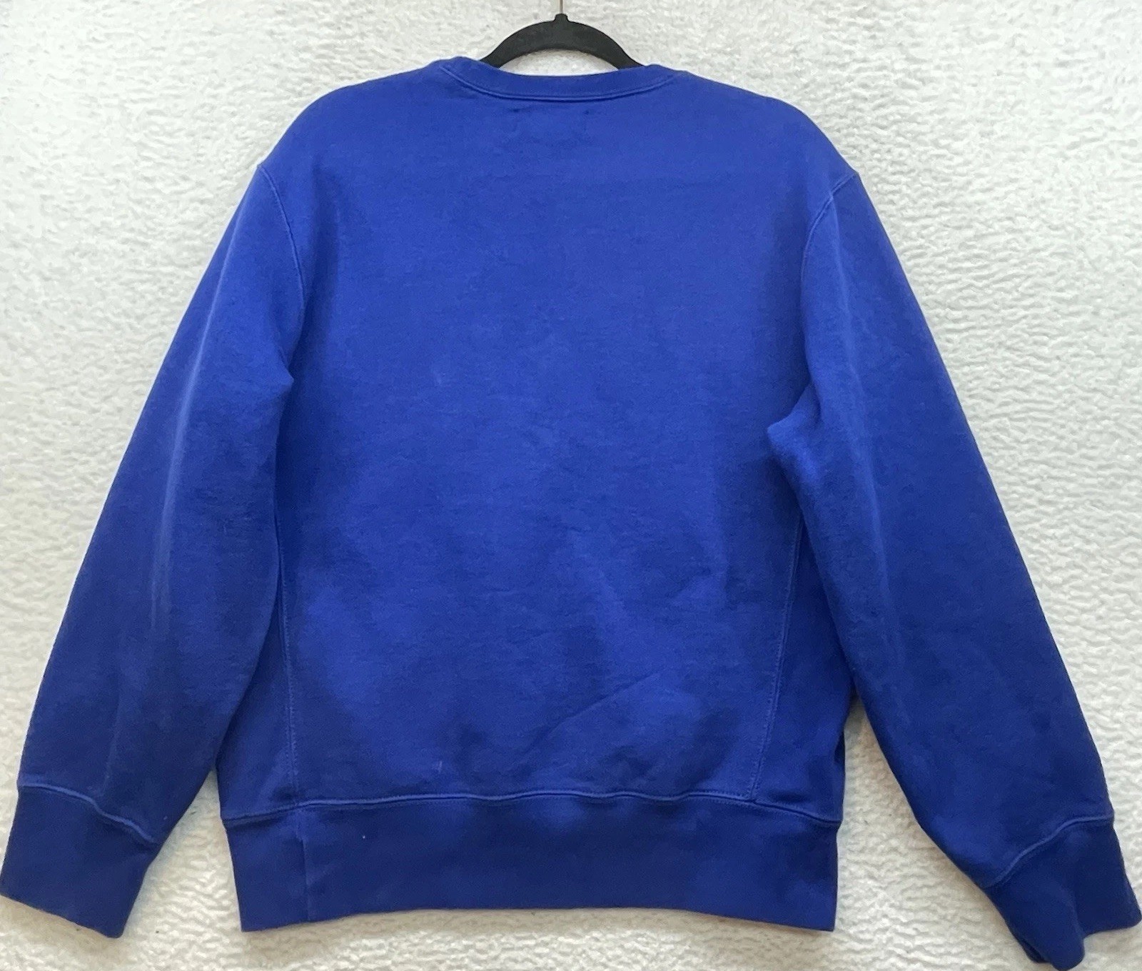 Polo Ralph Lauren vintage felpa uomo blu medio arancione pony girocollo pullover
