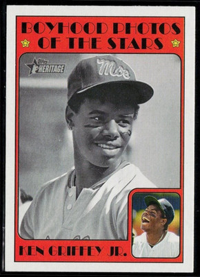 KEN GRIFFEY JR  INSERT  2021 TOPPS HERITAGE * BOYHOOD PHOTOS OF THE STARS #72TBP