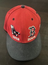 Boston Red Sox MLB 1918 & 2004 World Series Champions Fitted Hat Cap 7 1/2