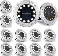 Bodenleuchte 12 StüCk 800Mah LED Kaltweiß Gartenleuchte FüR Rasen Pool